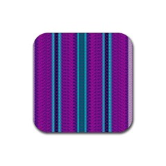 Fabric Pattern Color Structure Rubber Coaster (square)  by Bajindul