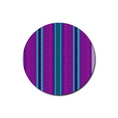 Fabric Pattern Color Structure Rubber Coaster (round)  by Bajindul