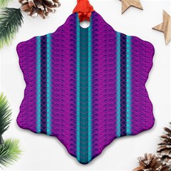 Fabric Pattern Color Structure Snowflake Ornament (two Sides) by Bajindul