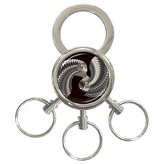 Ornament Spiral Rotated 3-ring Key Chain by Bajindul