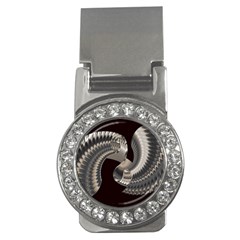 Ornament Spiral Rotated Money Clips (cz)  by Bajindul