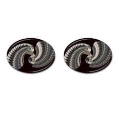 Ornament Spiral Rotated Cufflinks (oval) by Bajindul