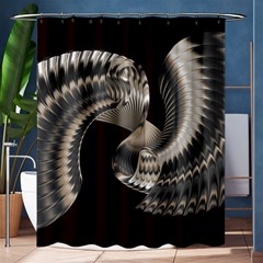 Ornament Spiral Rotated Shower Curtain 60  X 72  (medium)  by Bajindul