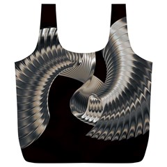 Ornament Spiral Rotated Full Print Recycle Bag (xl) by Bajindul