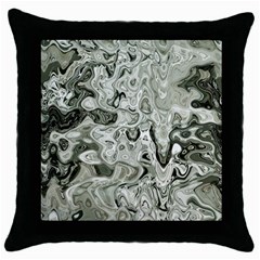 Abstract Stone Texture Throw Pillow Case (black) by Bajindul