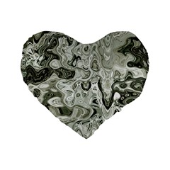 Abstract Stone Texture Standard 16  Premium Flano Heart Shape Cushions by Bajindul