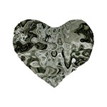 Abstract Stone Texture Standard 16  Premium Flano Heart Shape Cushions Front