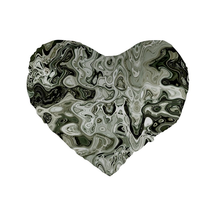 Abstract Stone Texture Standard 16  Premium Flano Heart Shape Cushions