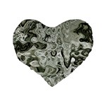 Abstract Stone Texture Standard 16  Premium Flano Heart Shape Cushions Back