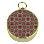 Decorative Flower Gold Compasses Front