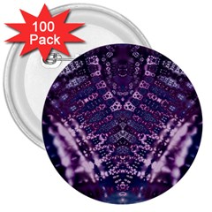 Purple Love 3  Buttons (100 Pack)  by KirstenStar