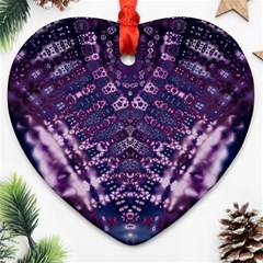 Purple Love Heart Ornament (two Sides) by KirstenStar