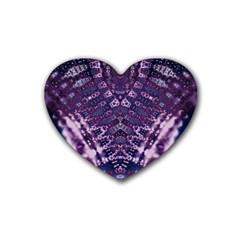 Purple Love Heart Coaster (4 Pack)  by KirstenStar