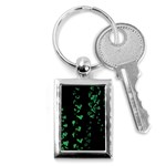 Botanical Dark Print Key Chain (Rectangle) Front