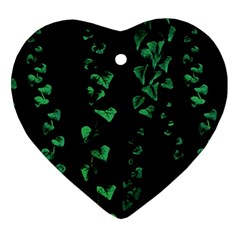 Botanical Dark Print Heart Ornament (two Sides) by dflcprintsclothing