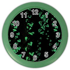 Botanical Dark Print Color Wall Clock