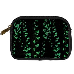 Botanical Dark Print Digital Camera Leather Case