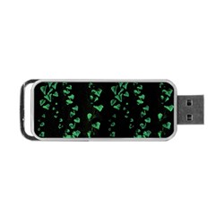 Botanical Dark Print Portable USB Flash (Two Sides)