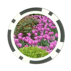 Late April Purple Tulip Poker Chip Card Guard (10 Pack) by Riverwoman