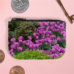 Late April Purple Tulip Mini Coin Purse by Riverwoman