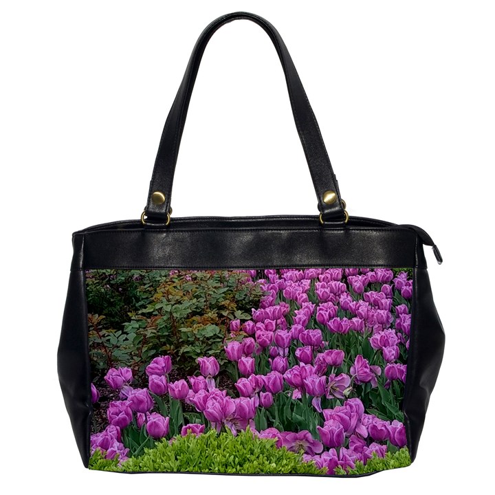 Late April Purple Tulip Oversize Office Handbag