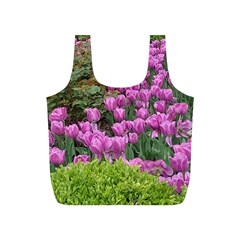 Late April Purple Tulip Full Print Recycle Bag (s) by Riverwoman