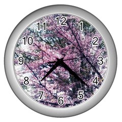 Ohio Redbud Wall Clock (Silver)