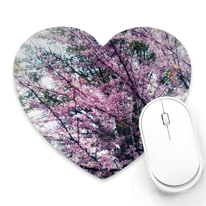 Ohio Redbud Heart Mousepads