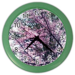 Ohio Redbud Color Wall Clock by Riverwoman