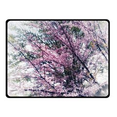 Ohio Redbud Double Sided Fleece Blanket (small)  by Riverwoman