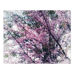 Ohio Redbud Double Sided Flano Blanket (large)  by Riverwoman