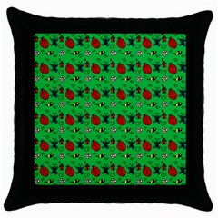 Bugs Pattern Throw Pillow Case (black) by snowwhitegirl