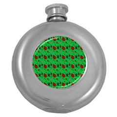 Bugs Pattern Round Hip Flask (5 Oz) by snowwhitegirl