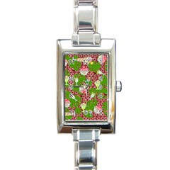 Ice Cream Tropical Pattern Rectangle Italian Charm Watch by snowwhitegirl