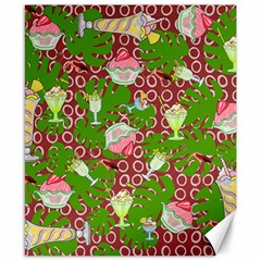 Ice Cream Tropical Pattern Canvas 8  X 10  by snowwhitegirl