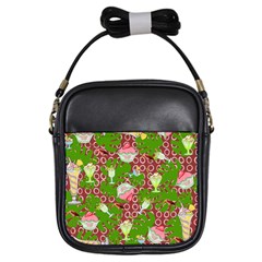 Ice Cream Tropical Pattern Girls Sling Bag by snowwhitegirl