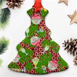 Ice Cream Tropical Pattern Christmas Tree Ornament (Two Sides) Front