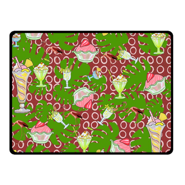 Ice Cream Tropical Pattern Double Sided Fleece Blanket (Small) 