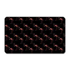 Flamingo Pattern Black Magnet (rectangular) by snowwhitegirl