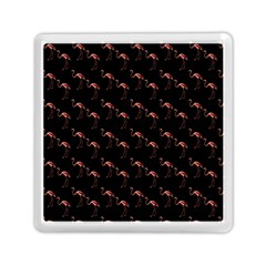 Flamingo Pattern Black Memory Card Reader (square) by snowwhitegirl