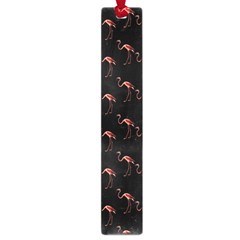 Flamingo Pattern Black Large Book Marks by snowwhitegirl