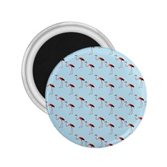 Flamingo Pattern Blue 2 25  Magnets by snowwhitegirl