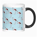 Flamingo Pattern Blue Morph Mugs Right