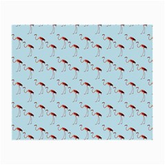 Flamingo Pattern Blue Small Glasses Cloth by snowwhitegirl