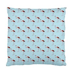 Flamingo Pattern Blue Standard Cushion Case (one Side)