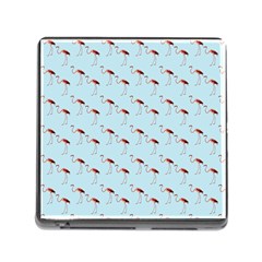 Flamingo Pattern Blue Memory Card Reader (square 5 Slot) by snowwhitegirl