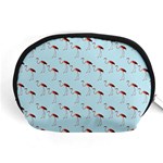 Flamingo Pattern Blue Accessory Pouch (Medium) Front