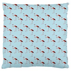 Flamingo Pattern Blue Standard Flano Cushion Case (two Sides) by snowwhitegirl