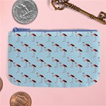 Flamingo Pattern Blue Large Coin Purse Front