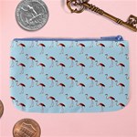 Flamingo Pattern Blue Large Coin Purse Back